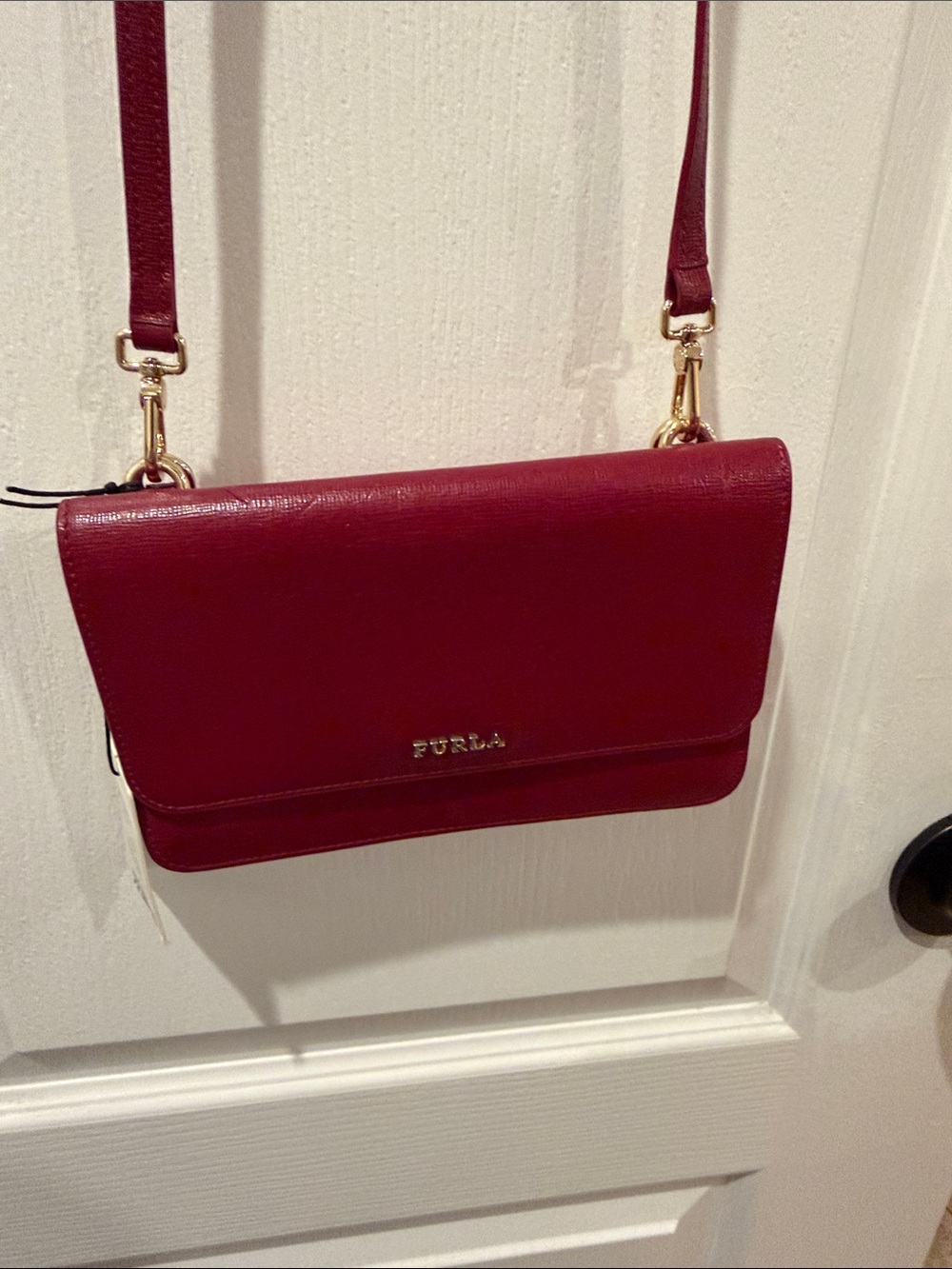 Furla Red Leather Crossbody Bag